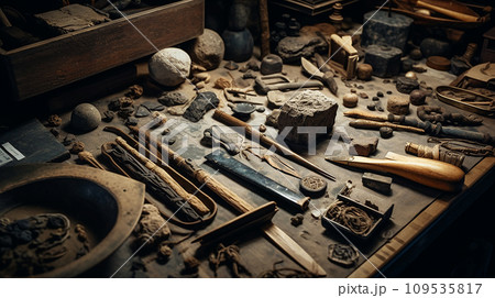 縄文時代の土器のイメージ（AI生成画像） 109535817