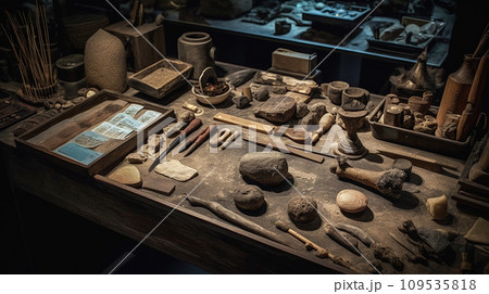 縄文時代の土器のイメージ（AI生成画像） 109535818