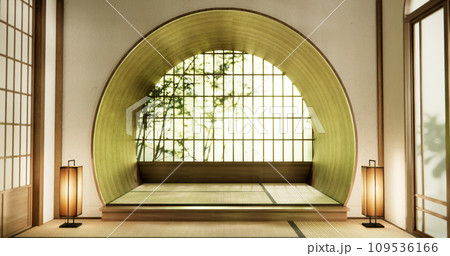 cleaning Interior, Empty room and tatami mat floor room modern style. cleaning Interior, Empty room and tatami mat floor room modern style. 109536166