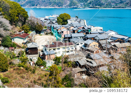 【重要伝統的建造物群保存地区】豊町御手洗　歴史の見える丘公園から見た街並み14　広島県呉市 109538172