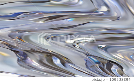 柔らかく液体状に溶けた金属みたいなシルバーカラーの背景 柔らかく液体状に溶けた金属みたいなシルバーカラーの背景 109538894