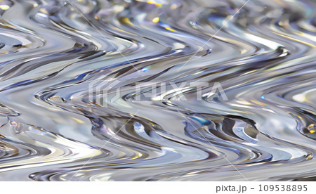 ドロドロに溶かした金属が波打つメタリックな背景 ドロドロに溶かした金属が波打つメタリックな背景 109538895