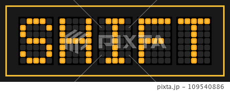 Orange color led banner in word shift on black background 109540886