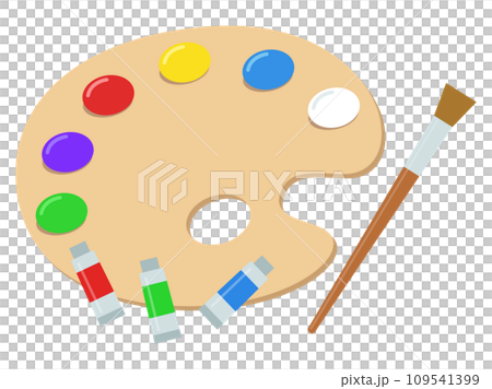 調色盤上的油漆插圖 調色盤上的油漆插圖 109541399