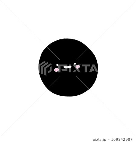 Cute White And Black Flower Mascot Character Kawaii Cartoon illustration Cute White And Black Flower Mascot Character Kawaii Cartoon illustration 109542987