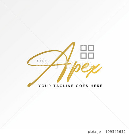 Logo design graphic concept creative abstract premium vector sign unique stock letter initial word APEX window Related to property monogram home house 109543652