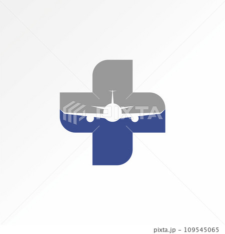 Logo design graphic concept creative abstract premium vector sign stock unique Aircraft Airplane Airline on cross. Related to transportation healthy Logo design graphic concept creative abstract premium vector sign stock unique Aircraft Airplane Airline on cross. Related to transportation healthy 109545065