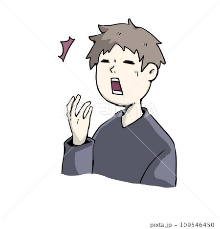 大事なことを思い出して青ざめている男性のイラスト 大事なことを思い出して青ざめている男性のイラスト 109546450
