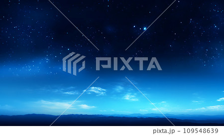 山の上に広がる星空 109548639
