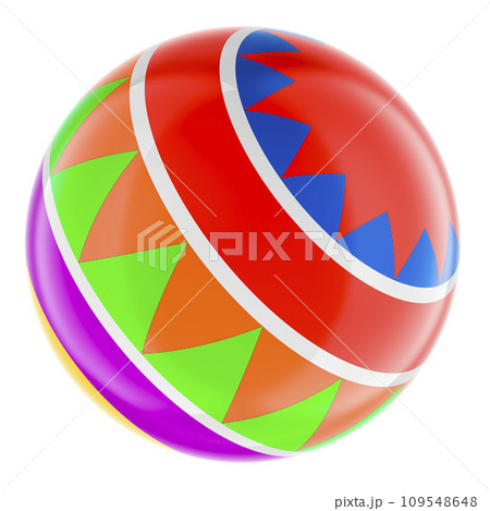 Bouncy Ball for Kids, ball inflatable rubber. 3D rendering Bouncy Ball for Kids, ball inflatable rubber. 3D rendering 109548648