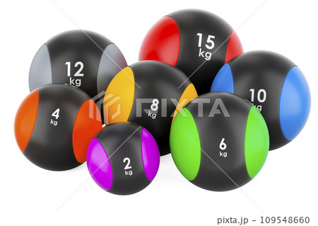 Medicine balls, 3D rendering 109548660