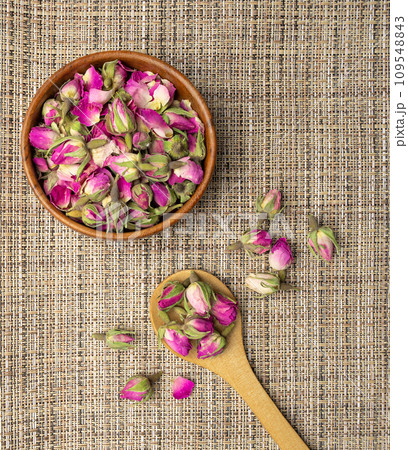 Dry Rose Buds, Roses Petals for Pink Flower Tea, Dried Persian Rosebuds, Rose Buds Textured Flowers 109548843