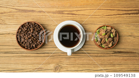 Cardamom Coffee, Cardamon Drink, Black Coffee with Kardamon, Cardamum Spice Beverage, Natural Tonic 109549138