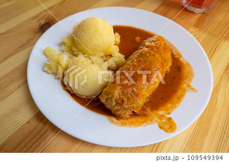 Cabbage Rolls with Mashed Potatoes, Cabbage Rolls Stuffed with Ground Meat and Rice Cabbage Rolls with Mashed Potatoes, Cabbage Rolls Stuffed with Ground Meat and Rice 109549394