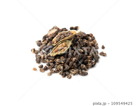 Cardamom Isolated, Green Cardamon Seeds, Dry Kardamon, Cardamum Spice, Genera Elettaria Beans 109549425