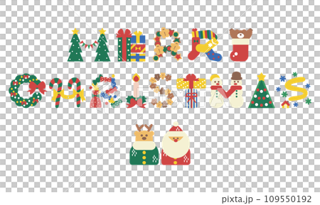 用插圖製作的聖誕快樂標誌 用插圖製作的聖誕快樂標誌 109550192