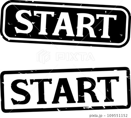 STARTと書かれたスタンプ風イラスト 109551152