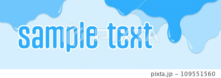 フレーム素材_垂れた液体_水色 109551560