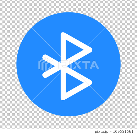シンプルな青色のBluetoothマーク 109551561