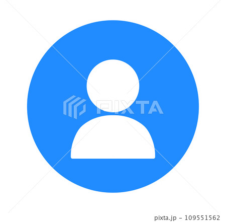 シンプルな青色のユーザーアイコン 109551562