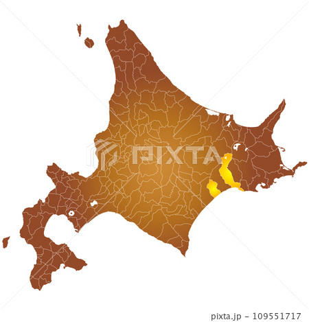 釧路市と北海道地図 109551717