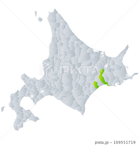 釧路市と北海道地図 109551719
