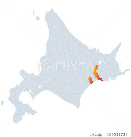 釧路市と北海道地図 釧路市と北海道地図 109551723