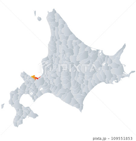 小樽市と北海道地図 109551853