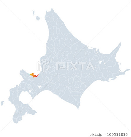 小樽市と北海道地図 小樽市と北海道地図 109551856