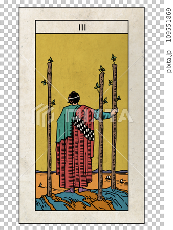 騎士塔羅牌 小阿克那 權杖三 騎士塔羅牌 小阿克那 權杖三 109551869