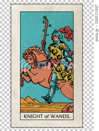 Rider Tarot Minor Arcana Knight of Wands 109551897