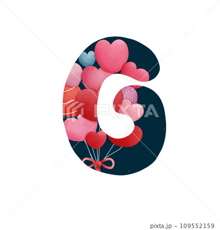 Alphabet letter G with Heart balloon 109552159