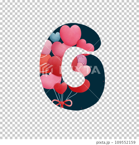 Alphabet letter G with Heart balloon 109552159