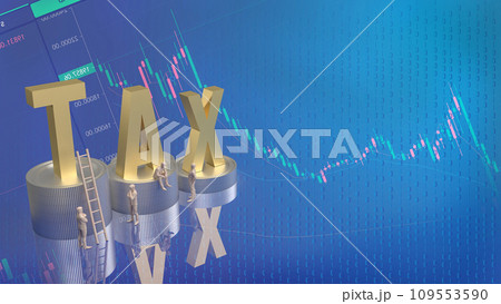 Tax on coins for Business concept 3d rendering Tax on coins for Business concept 3d rendering 109553590