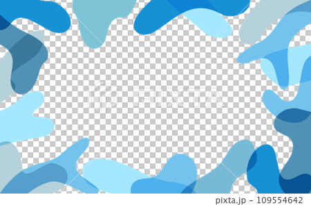 藍色珊瑚框插畫 藍色珊瑚框插畫 109554642