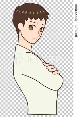 Illustration of a troubled man/father 109554666