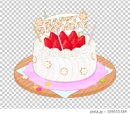 バースデーケーキのベクターイラスト バースデーケーキのベクターイラスト 109555384