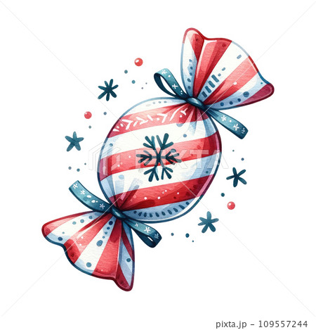 Colorful Candy Delights in Watercolor,Sweet Treats Collection on isolated background 109557244