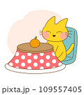こたつに入る猫のイラスト 109557405