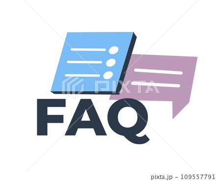 FAQ frequently asked questions icon for websiteのイラスト素材 [109557791] - PIXTA