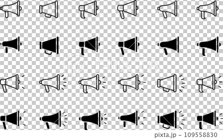 揚聲器/擴音器圖示集 109558830