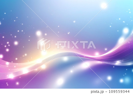 カラフルな波と光のアブストラクト背景 109559344