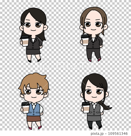 Working woman illustration set 8 Working woman illustration set 8 109561346