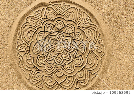 砂で描いた花 砂で描いた花 109562693