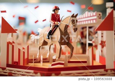 乗馬風景（障害飛越） 109563888