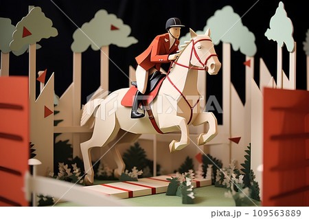 乗馬風景(障害飛越) 乗馬風景(障害飛越) 109563889
