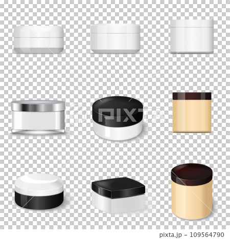 Beauty products. Packaging containers templates set. 109564790