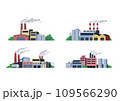 Set of Industrial Factory Building, Flat Vector Illustration 109566290
