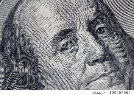 international currency American cash dollars close-up 109567663