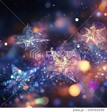 キラキラと輝く星の飾り AI画像 キラキラと輝く星の飾り AI画像 109568500
